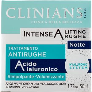 Clinians Intense A Lifting Rughe Notte - Trattamento Antirughe con Acido Ialuronico e Collagene, 50 ml