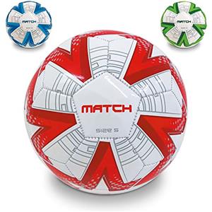 Mondo Toys - Pallone da Calcio cucito MATCH - size 5 - 300 g - colore blu/rosso/verde - 13952