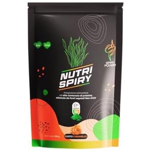 SPIRY POWER Contiene un superfood come la SPIRULINA, con aggiunta di PROTEINE VEGETALI, CARNITINA, TAURINA, ORNITINA, CITRULLINA. ottimo per lo SPORT, aiuta a recuperare velocemente lo SFORZO FISICO.