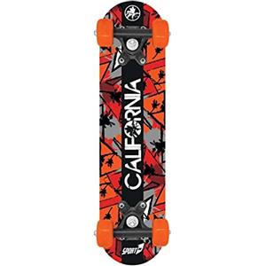 Sport1 Skateboard bambino Skateboard adulto professionale ragazzo cruiser bambini skate ragazza carver skateboard penny board (COOL ARANCIO)