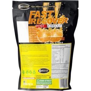 Hyper Integratori Recupero Muscolare FAST RECOVER 1,5kg Arancia POST WORKOUT Aumento Massa Muscolare Integratore per Sportivi Contro Stanchezza Fisica Proteine Whey Destrosio Glutammina Creatina Taurina