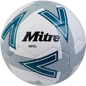Mitre Impel L30P Pallone da calcio, resistente, indeformabile, bianco/nero, 3