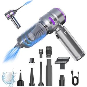 BelonLink Aspirabriciole Senza Fili, 16000Pa/100W Aspirabriciole Portatile, Aspirapolvere Auto 6000mAh Ricaricabile Aspirapolvere, Soffiatore e Pompa per Vuoto, 3 Velocità, per Auto, Ufficio, Casa