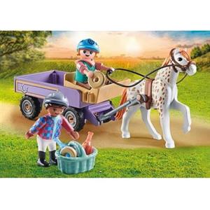 Playmobil Horses of Waterfall 71496 - Carrozza con Pony, Incantevole Escursione per Bambini dai 4 Anni