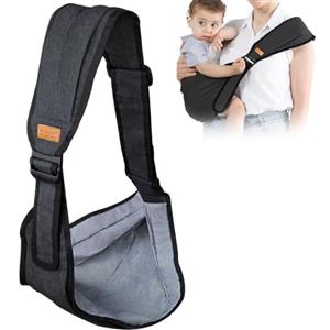 FGen Fascia Porta Bebe,Marsupio Neonato,Per Marsupio Regolabile Porta Bebe Portatile Fascia Neonato Multifunzionale e portatile,Fascia per Neonati Traspirante,Marsupio Neonato 5-36 mesi,fino a 20kg (black)