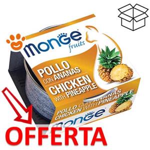 Monge Fruits Cat Adult Pollo e Ananas - Lattina da 80 Gr - CONFEZIONE RISPARMIO