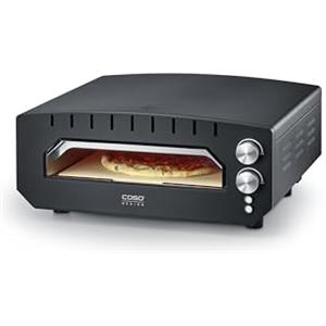 CASO PizzaChef 400° - Forno elettrico per pizza, pinsa, fiamma, forno in pietra calda a 400 °C, pietra per pizza in cordierite, interno in acciaio inox, pizza pronta in 2-3 minuti