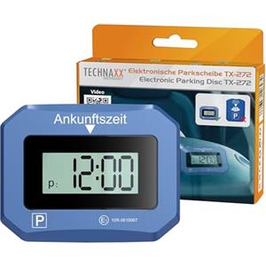 Technaxx Disco orario elettronico TX-272, Regolazione Automatica dell´Ora di Arrivo, Disco orario con Licenza ECE, sensore di Movimento, Doppio Display, retroilluminazione, Luce SOS