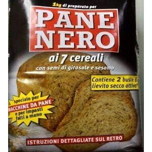 prodigital Farina per fare PANE NERO ai 7 Ceriali completo di 2 bustini di lievito lievito