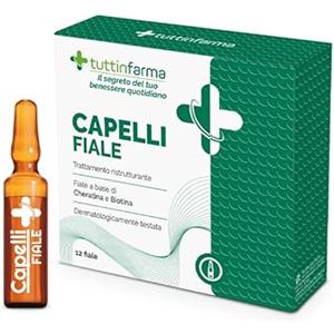 Tuttinfarma Fiale anticaduta Capelli con Cheratina e Biotina confezione da 12 Fiale