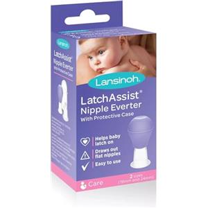 Lansinoh Latch Assist Evertitore per capezzoli - modellatore morbido per capezzoli - facilita la presa del bambino, Lilla, 70280