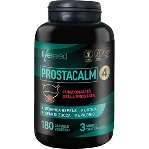 ScegliNatura PROSTACALM - Serenoa repens prostata 711mg - 180 Capsule - Saw palmetto prostata - Integratore Prostata - Zucca, Epilobio, Ortica, Licopene, selenio, Vit.E - LIFESEED -