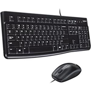 Logitech MK120 Combo Tastiera e Mouse con Filo per Windows, Layout ‎Francese AZERTY - Nero