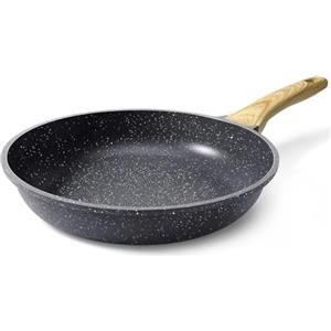 GiPP Padella antiaderente - Granite Padella antiaderente Skillet, Padelle non tossiche per cucinare, Padella omelette con manico Stay Cool, Facile da pulire, Induzione compatibile (grigio, 20cm)