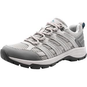 NORTIV 8 Scarpe Trekking Donna da Montagna da Trekking Gomma Antiscivolo Rimovibile Suola Leggero Outdoor Caccia,Size 37,Grigio Chiaro-Pu,SNHS222W