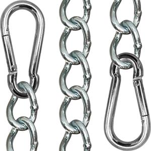 KLIFFHÄNGER Catena di Sospensione con Due moschettoni per sedie sospese, poltrone sospese e amache | Diverse Lunghezze (Catena 99 cm)