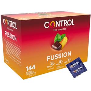 Control Fussion preservativi aromatizzati cioccolato pesca e fragola - 144 profilattici