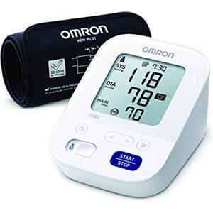 Omron M3 Comfort HEM-7155-E Misuratore di Pressione da Braccio, Bracciale IntelliWrap 22-42 cm, Tecnologia Intellisense, Clinicamente Validato, Pressione e Battito, Batterie AA, Custodia, Bianco