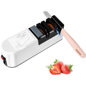 SOARFLY Affilacoltelli Professionale Elettrico, Affilacoltelli 5 in 1 Con Pietra per Affilare, Affila Coltelli Professionali, Affilacoltelli Professionale Veloce, Affila Coltelli Facile da Usare