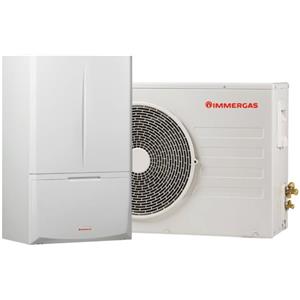 Immergas Magis Combo 9 V2 - Sistema Ibrido 9 kW a Gas Metano, Classe A , Riscaldamento e Raffrescamento con Pompa di Calore R32