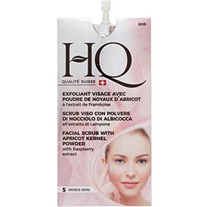 HQ SCRUB VISO CON POLVERE DI NOCCIOLO DI ALBICOCCA ALL' ESTRATTO DI LAMPONE 5 DOSI 15 ML