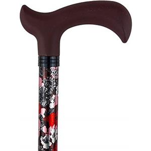 Queralto Bastone stampelle alluminio estensibile fiori rossi