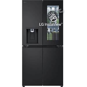LG Frigorifero americano LG GMG860EPBE InstaView, Sistema Multi Flow: Sì; raffreddamento frigorifero: No Frost; congelatore: Frost, Capacità netta totale 508 l, Rumorosità: 40 dB(A), LAN wireless, Dispenser acqua, ghiaccio, Dimensioni: L 83,5 cm A 178,7 …