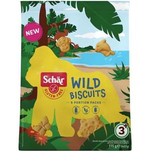 Schar Wild Biscuits - Biscotti Senza Glutine da 115 g, Ideali per Intolleranti