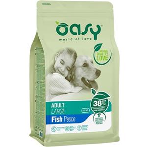 Oasy Adult Large con Pesce - Crocchette 12kg per Cani Adulti di Taglia Grande e Gigante