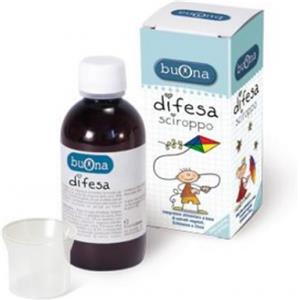 Buona Difesa Sciroppo 150 ml - Integratore per le difese naturali con Echinacea, Propoli, Rosa Canina e Zinco, adatto per bambini