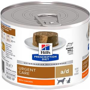 Hill's Prescription Diet A/D Urgent Care - Cibo Umido per Cani e Gatti con Pollo, 200 gr - Supporto Nutrizionale per la Convalescenza