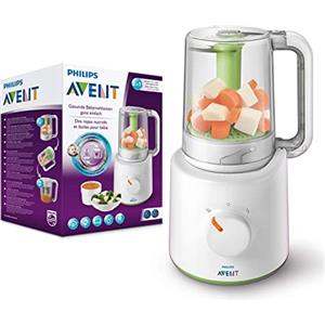 Philips Avent SCF870/20 EasyPappa - Cuocipappa Multifunzione 2 in 1, Cuoci a Vapore e Frulla