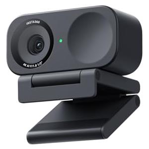 Insta360 Link 2C Pack Standard Nero- Webcam 4K per PC/Mac, Sensore da 1/2, Auto inquadratura, HDR, Mic di cancellazione del rumore IA, Controllo gestuale per lo streaming, Videochiamate, Gaming