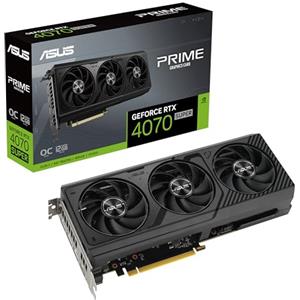 ASUS PRIME NVIDIA GeForce RTX 4070 SUPER OC Edition Scheda Video 12GB GDDR6X, Nero, PRIME-RTX4070S-O12G