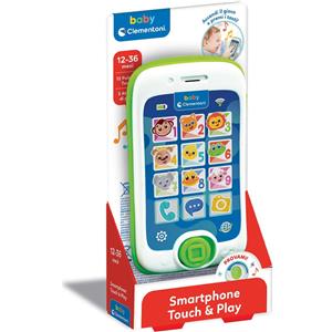Clementoni Baby Smartphone Touch & Play - Telefono Educativo per Bambini 12-36 Mesi con 12 Tasti Touch e 3 Modalità di Gioco