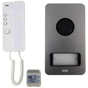 URMET KIT CITOFONO MONOFAMILIARE E BIFAMILIARE URMET 1122/601, 4+N, COMPLETO DI CORNETTA MIRÒ E PULSANTIERA MIKRA [11181000]