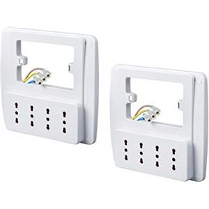 ROSI Multipresa parete EMILIA SMART, Bianco, 4 prese bivalenti, 2 pz.