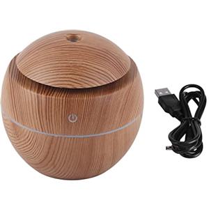 YLSZHYR Mini Umidificatore, Umidificatore con Diffusore di Aromi a Basso Rumore con Design LED Touch USB, Purificazione Dell'aria Silenziosa da Desktop Umidificatore a Nebbia Fredda(Venatura del legno chiaro)