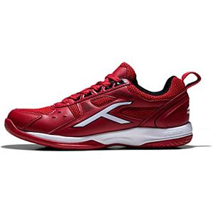 HUNDRED Scarpe da badminton professionali antitraccia Raze per uomo | Materiale: ecopelle | Adatto per tennis indoor, squash, ping pong, basket e paddle (blu/bianco, taglia: EU 38, UK 4, US 5)