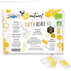 Beenaturel | Pappa reale biologica e fresca 120g | 100% naturale | Scatola da 120 baccelli da 1 grammo - raccolti nel cuore di una riserva naturale della biosfera dell'UNESCO