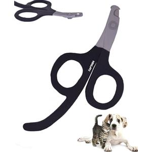 AFTREN Tagliaunghie Professionali per Animali Domestici Tagliaunghie per Conigli Tagliaunghie per Gatti in Acciaio Inossidabile Porcellini d'India Uccelli Cuccioli Gattini Cani (Nero, 5,5 Pollici)