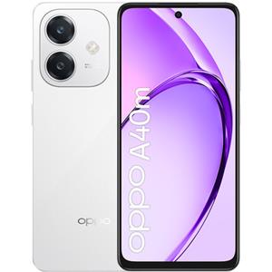OPPO A40M Smartphone, Fotocamera AI 50MP, Selfie 5MP, Display 6.67'' 90HZ LCD HD+, 5100mAh, RAM 16 GB (8+8) + ROM 256GB, IP54, [Versione Italia], Starlig