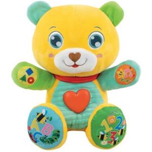 Clementoni Lele Coccole e Parole - Peluche Interattivo Parlante per Bambini con Tasti Educativi e Cuore Luminoso