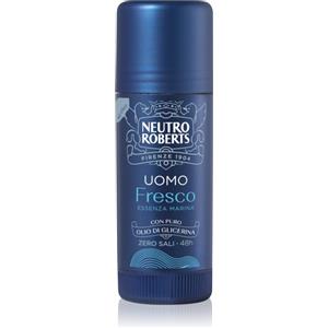 Neutro Roberts Deodorante Stick Fresco Uomo Essenza Marina 40 ml - Zero Sali di Alluminio, Con Puro Olio di Glicerina, 48 Ore di Protezione
