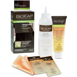 Biokap Nutricolor Tinta Delicato 4.05 Castano Cioccolato - Formula Vegetale, Alta Tollerabilità e Copertura Perfetta dei Capelli Bianchi