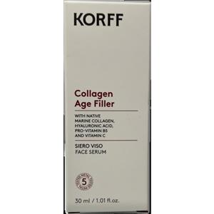 Korff Collagen Age Filler Siero Viso Antietà 30 ml - Riduce le Rughe, Idrata e Rassoda la Pelle con Collagene Marino e Acido Ialuronico