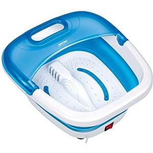 MPM MMS-04 Massaggiatore ad acqua per piedi massaggiatore idromassaggio, pediluvio con massaggio e riscaldamento pieghevole a infrarossi, 90 W