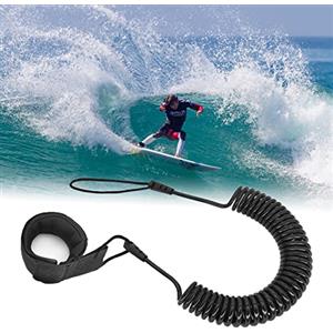 Ruikdly Leash Surf 5.5MM 10 Piedi SUP Leash di Sicurezza da Surf Leash da Surf Guinzaglio Coiled SUP Leash TPU Guinzaglio Regolabile Spirale per Tavola da Surf Stand Up Paddle Board