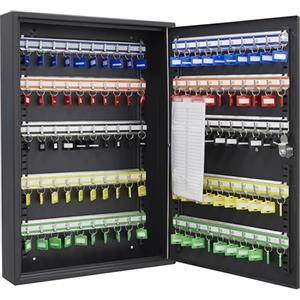ARREGUI PL100EN Cassetta Portachiavi con Ganci Regolabili | Armadietto per 100 Chiavi | Cassetta di Sicurezza | Appendichiavi con Serratura Elettronica IP65 | Codici Programmabili | 55x38x8cm | nero