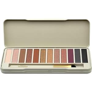 bonvoyage Essentials Naked Eyes, Palette Ombretti con Pennello, 12 Ombretti con Formula Cremosa e Sfumabile, Tonalità Nude Glitter e Opache e Vibranti Tonalità Scure per un Trucco Occhi Smokey